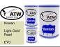 Preview: Nissan, Light Gold Pearl, EY0: 500ml Lackdose + 500ml Klarlack + 250ml Härter - Set, von ATW Autoteile West.